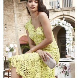 Karen Millen One Shoulder Floral Lace Dress